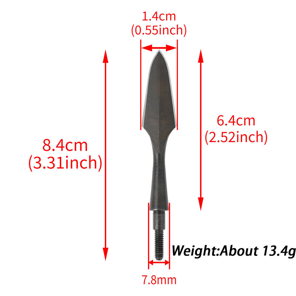 3pcs Broadheads Traditional Arrowhead Screw Tip Point Arrows Crossbow Archery Hunting